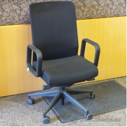 Allsteel Scout Black Mesh Mid Back Task Chair with Fixed Arms
